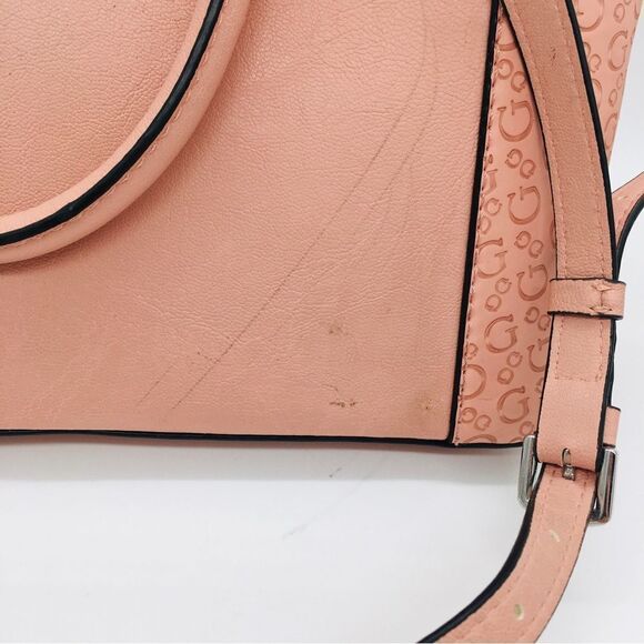 GUESS Large Logo Pattern Faux Leather Purse Shoulder Strap - Picture 5 of 11